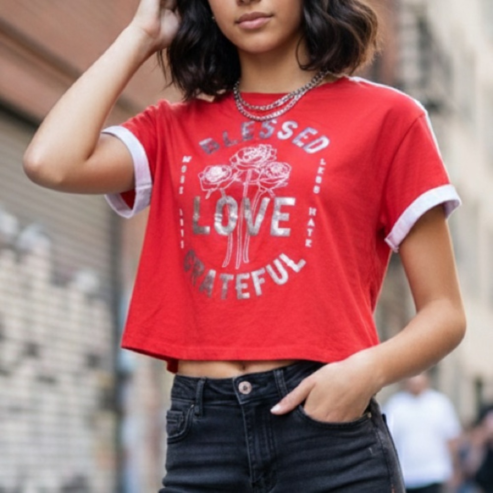 Electric Family Red 'Blessed Love Grateful' Kids T-Shirt